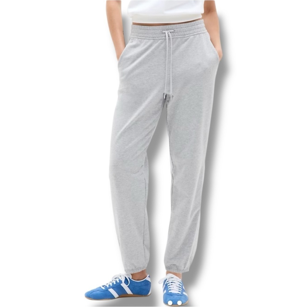 ATHLETA Retroterry Mid Rise Jogger - Grey Heather XL